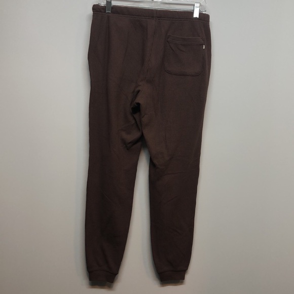 Aerie Waffle Joggers Women's S/P chocolate brown sweat pants thermal EUC - Picture 5 of 15